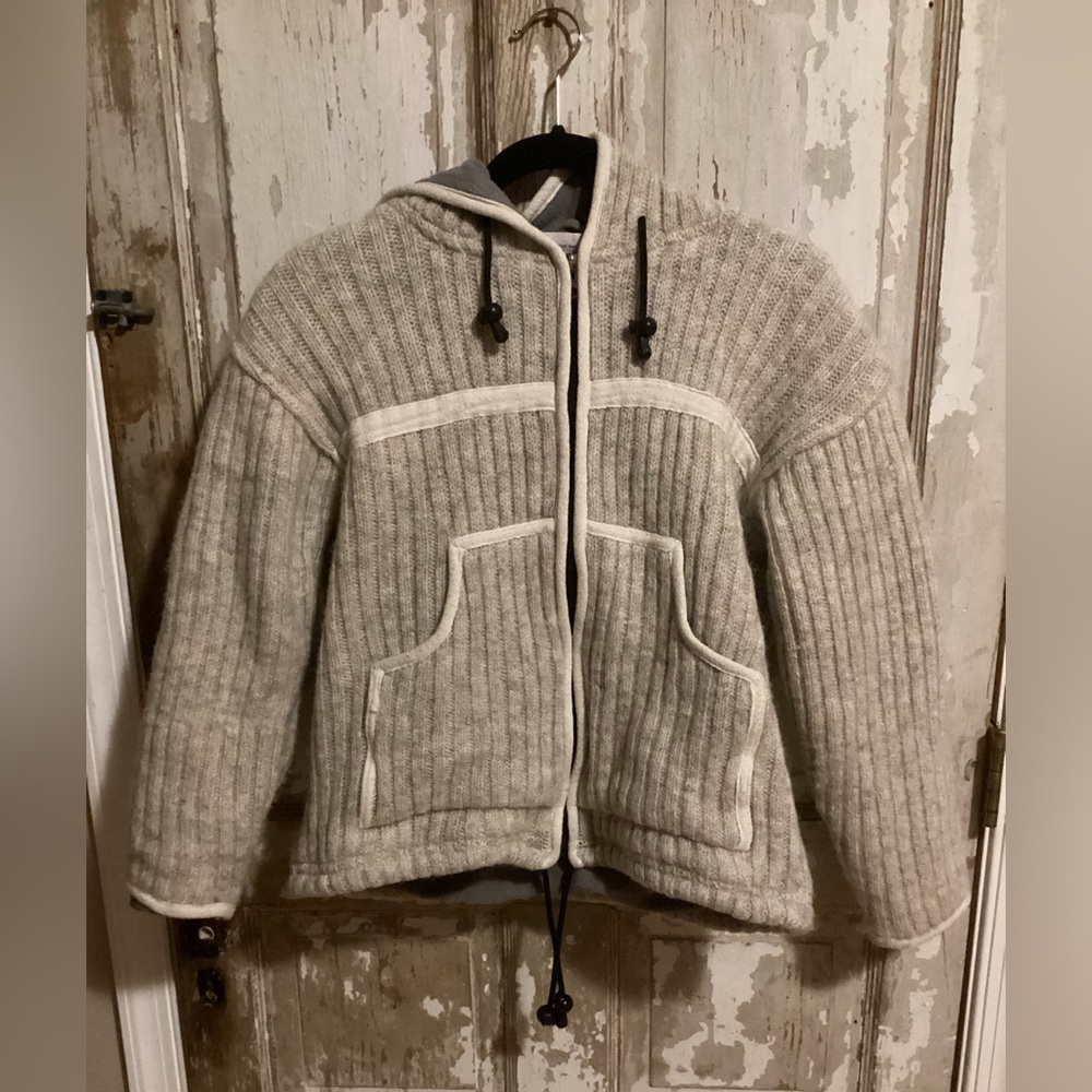 La Luna Loca 100% Wool Hand Made in Nepal Jacket - Small - Fleece Lined